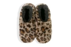 Snuggups Non Slip Leopard Print Slippers Ladies