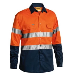 Bisley Hi Vis LS Shirt Taped BT6456 3 Bisley Hi Vis LS Shirt Taped BT6456