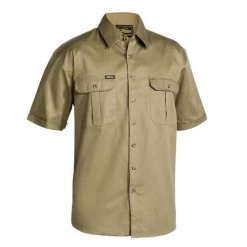 Bisley Shirt SS Drill Full Button BS1433 -All Mode Shop 1444
