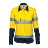 DNC Ladies Taped Hi Vis 2 Tone Shirt LS -All Mode Shop 3936357