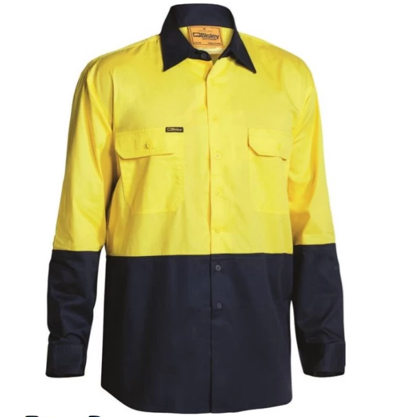 Bisley Hi Vis Taped COOL LS Shirt BS6896 3 Bisley Hi Vis Taped COOL LS Shirt BS6896