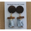 Baobab Earrings Wooden Grey/Brown