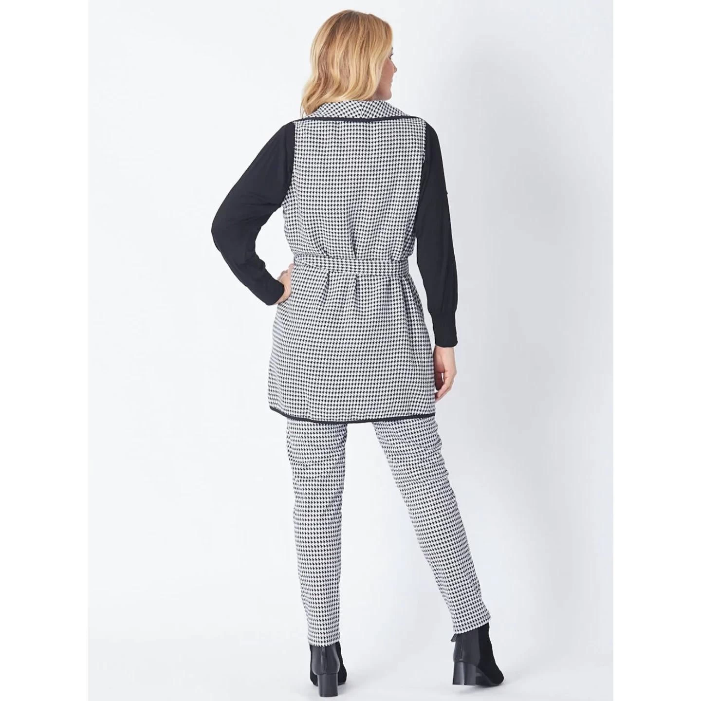 Luna Sky Long Vest Houndtooth 5 Luna Sky Long Vest Houndtooth - Image 3
