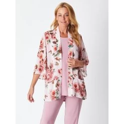 Cordelia Chiffon Jacket Roses -All Mode Shop 7509348253862 35098602242214
