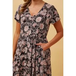 Caroline Morgan Dress Floral -All Mode Shop 8005840568637 39846060327229