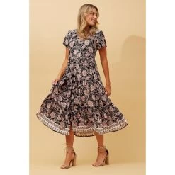Caroline Morgan Dress Floral -All Mode Shop 8005840568637 39846061736253