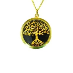 Vanessa Gold Leaf Pendant Tree Of Life