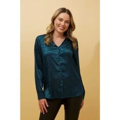 CM Satin LS Shirt Emerald
