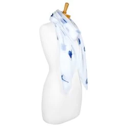 Taylor Hill Scarf Blue Wren Gift Enveloped -All Mode Shop AGCS1011White 2