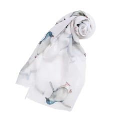 Taylor Hill Scarf Penguin Gift Enveloped 11 Taylor Hill Scarf Penguin Gift Enveloped -All Mode Shop AGCS1013White 5