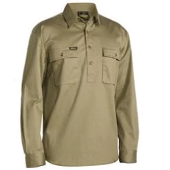 Bisley Shirt LS Drill Closed Front BSC6433