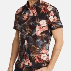 Connor Mens SS Hawiain Soho Slim Shirt Floral