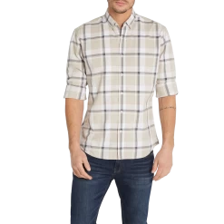 Connor Shirt LS Hansel Mens Stone