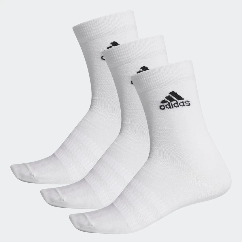 Adidas 3 Pk Crew Socks Unisex 3 Adidas 3 Pk Crew Socks Unisex