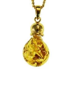 Vanessa Glass Gold Bulb Shape Pendant