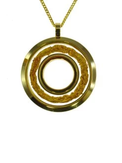 Vanessa Gold Glass Pendant Donut