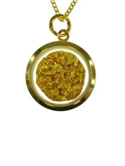 Vanessa Gold Round Pendant