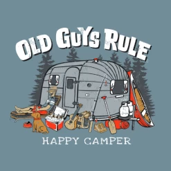 OGR Happy Camper Tee Mens Stone Blue
