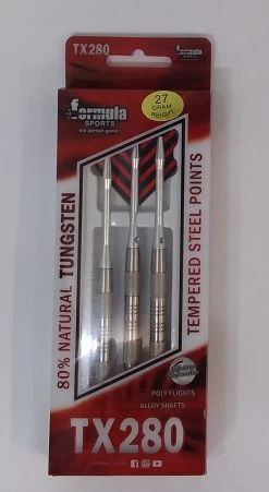 TX280 80% Tungsten Darts Alloy Shafts - In Wallet - Blister 27gr Formula