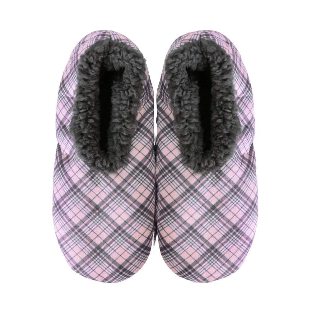 Snuggups Non Slip Pastel Plaid Print Slippers Ladies 3 Snuggups Non Slip Pastel Plaid Print Slippers Ladies