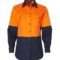AIW Ladies Hi Vis 2 Tone Shirt LS