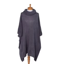 Taylor Hill Cowl Neck Poncho -All Mode Shop THSP1025Grey