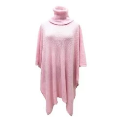 Taylor Hill Cowl Neck Poncho -All Mode Shop THSP1026Pink 5