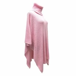 Taylor Hill Cowl Neck Poncho -All Mode Shop THSP1026Pink 6