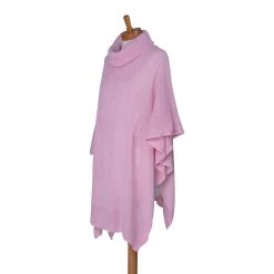 Taylor Hill Cowl Neck Poncho -All Mode Shop THSP1026Pink 7