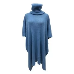 Taylor Hill Cowl Neck Poncho -All Mode Shop THSP1027EgyptianBlue 6