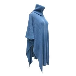 Taylor Hill Cowl Neck Poncho -All Mode Shop THSP1027EgyptianBlue 7