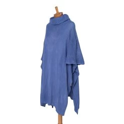 Taylor Hill Cowl Neck Poncho -All Mode Shop THSP1027EgyptianBlue 9