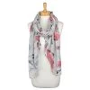 Taylor Hill Scarf Red Roses -All Mode Shop THSS1573AGrey