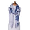 Taylor Hill Scarf Floral Lurex Egyptain Blue