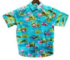 Coast Hwy Hawaiian Shirt Flamingos