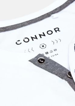 Connor Eben Henley Tee Mens -All Mode Shop WHITEEbenHenleyTee4