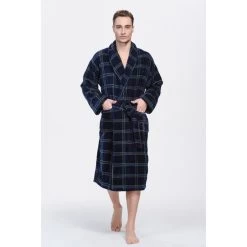 Smartex Mottle Fleece Dressing Gown Mens 7 Smartex Mottle Fleece Dressing Gown Mens -All Mode Shop ctv1026