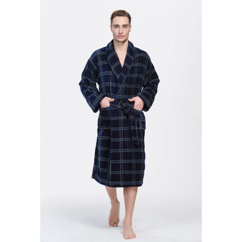 Smartex Mottle Fleece Dressing Gown Mens 5 Smartex Mottle Fleece Dressing Gown Mens - Image 3