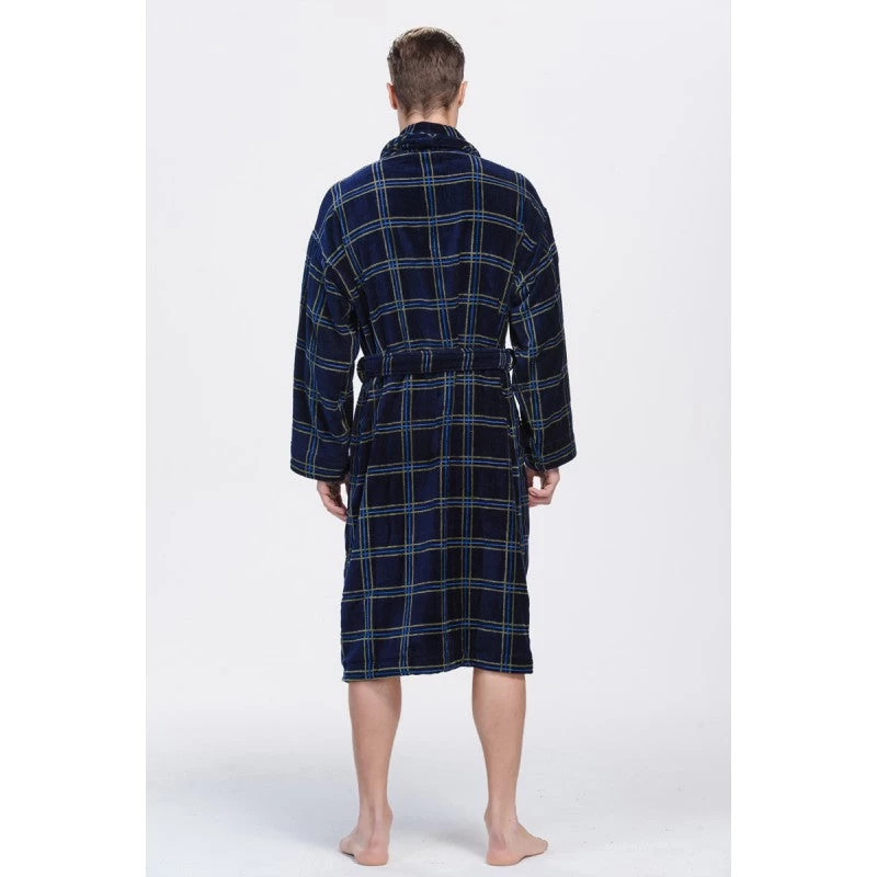 Smartex Mottle Fleece Dressing Gown Mens 4 Smartex Mottle Fleece Dressing Gown Mens - Image 2