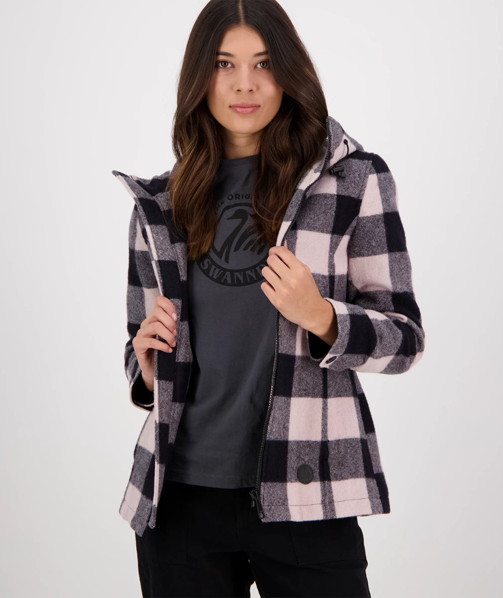 Swandri Seattle Hoodie Ladies Rose Check 5 Swandri Seattle Hoodie Ladies Rose Check - Image 3