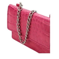 Tony Bianco Tavi Card Holder On Chain 9 Tony Bianco Tavi Card Holder On Chain -All Mode Shop tavi magenta side angle view